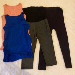 Size small maternity lot- two tanks and two capri leggings